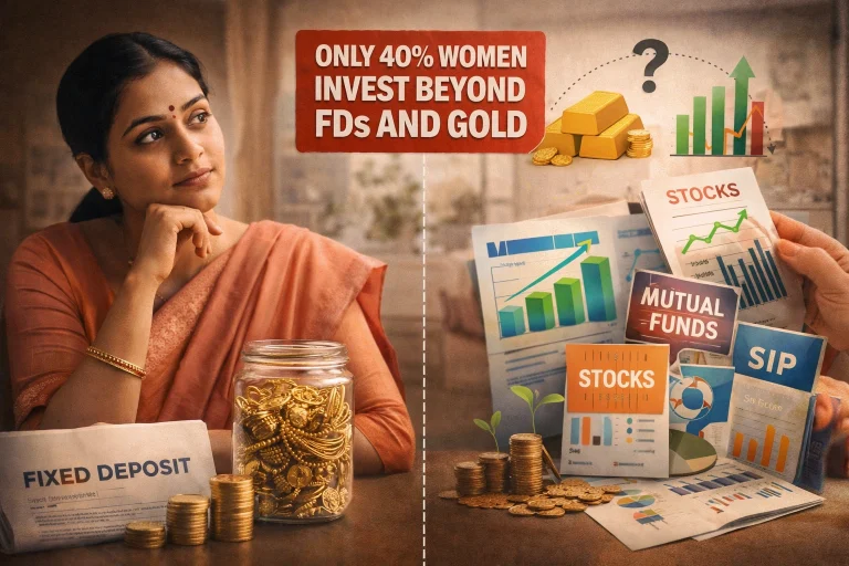 Only 40% Women Invest Beyond FDs and Gold: Reasons Behind the Investment Gap Only 40% Women Invest Beyond FDs and Gold: Reasons Behind the Investment Gap